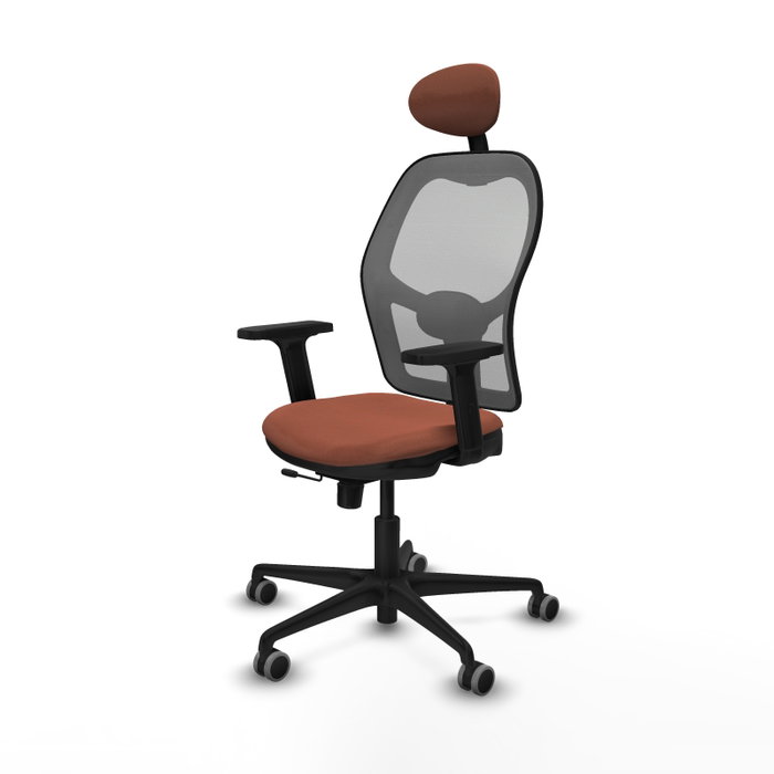 PIQUERAS Y CRESPO Silla de oficina Jorquera con mecanismo Sincro/Traslack, Marrón y Gris PIQUERAS Y CRESPO Silla de oficina Jorquera con mecanismo Sincro/Traslack, Marrón y Gris