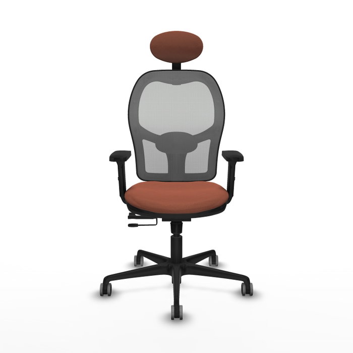 PIQUERAS Y CRESPO Silla de oficina Jorquera con mecanismo Sincro/Traslack, Marrón y Gris PIQUERAS Y CRESPO Silla de oficina Jorquera con mecanismo Sincro/Traslack, Marrón y Gris