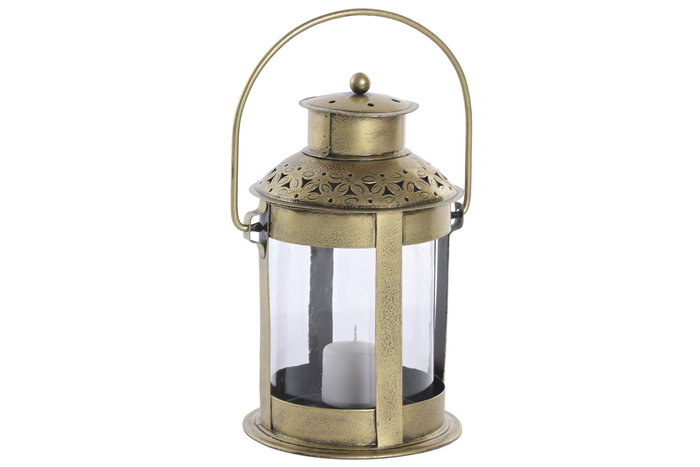 DKD Home Decor Farola Oriental Dorado 13 x 22 x 14 cm Hierro y Cristal DKD Home Decor Farola Oriental Dorado 13 x 22 x 14 cm Hierro y Cristal