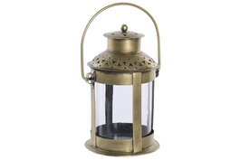 DKD Home Decor Farola Oriental Dorado 13 x 22 x 14 cm Hierro y Cristal