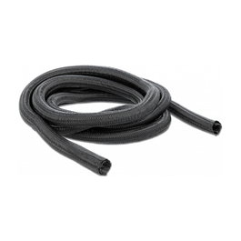 DeLOCK 18853 Funda trenzada con cierre automático de 2 m x 13 mm Negro