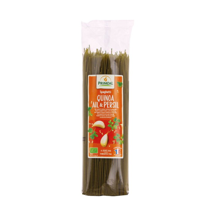 PRIMEAL Espagueti de Trigo Quinoa Ajo Perejil 500gr. BIO