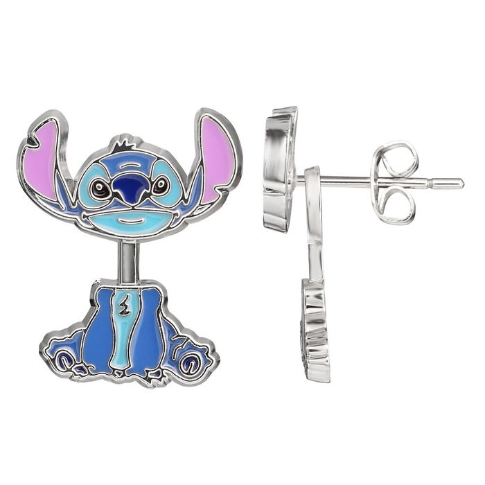 Disney Pendientes esmaltados de Stitch en embalaje oficial