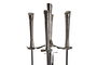 DKD Home Decor Chimenea Moderno Plateado Inox Aluminio Set de 4 Piezas 3 x 69 x 11 cm