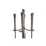 DKD Home Decor Set de Chimenea 4 Piezas en Acero Inoxidable y Aluminio Niquelado