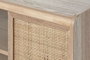 DKD Home Decor Balines Mueble TV Natural Ratán y Paulownia 120 x 35 x 54 cm