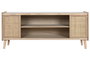 DKD Home Decor Balines Mueble TV Natural Ratán y Paulownia 120 x 35 x 54 cm
