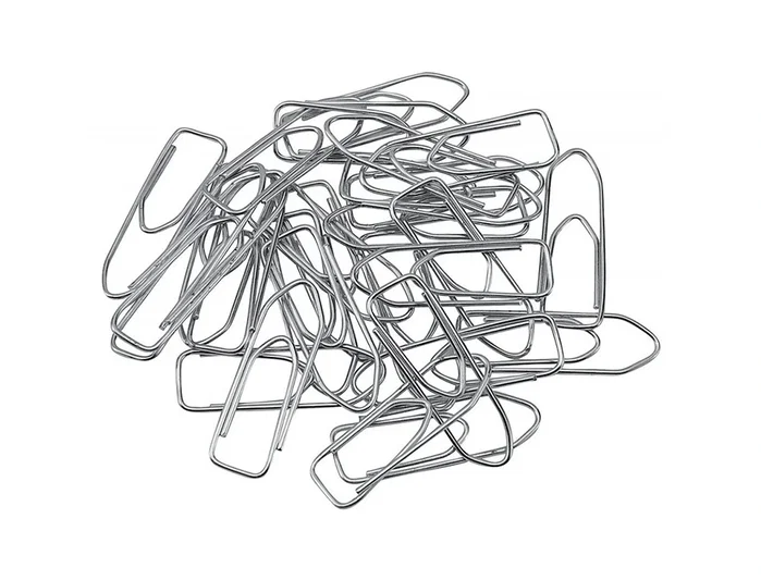 Q-connect Clips niquelados de 3 picos de 43 mm, caja de 100 unidades Q-connect Clips niquelados de 3 picos de 43 mm, caja de 100 unidades