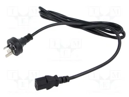 POS Cable de alimentación H05VV-F 3x0,75mm2 1,8m Negro