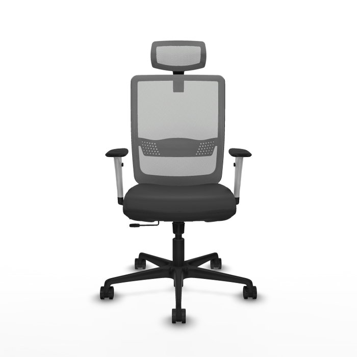 PIQUERAS Y CRESPO Silla de oficina Haches Gris con mecanismo Sincro/Traslack
