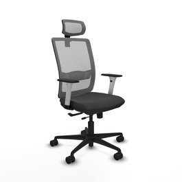 PIQUERAS Y CRESPO Silla de oficina Haches Gris con mecanismo Sincro/Traslack