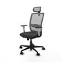 PIQUERAS Y CRESPO Silla de oficina Haches Gris con mecanismo Sincro/Traslack