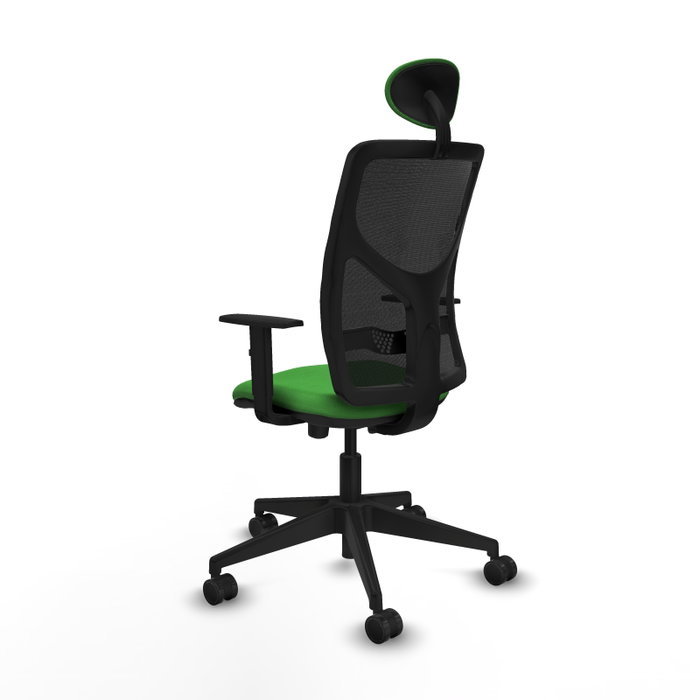 PIQUERAS Y CRESPO Silla de oficina Motilla con mecanismo Sincro/Traslack, Tela Verde y Malla Negra PIQUERAS Y CRESPO Silla de oficina Motilla con mecanismo Sincro/Traslack, Tela Verde y Malla Negra