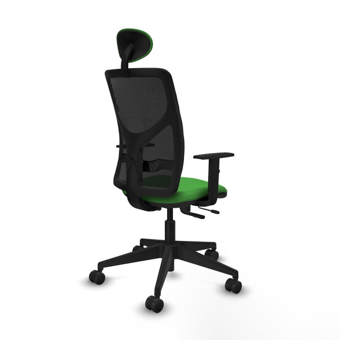 PIQUERAS Y CRESPO Silla de oficina Motilla con mecanismo Sincro/Traslack, Tela Verde y Malla Negra PIQUERAS Y CRESPO Silla de oficina Motilla con mecanismo Sincro/Traslack, Tela Verde y Malla Negra