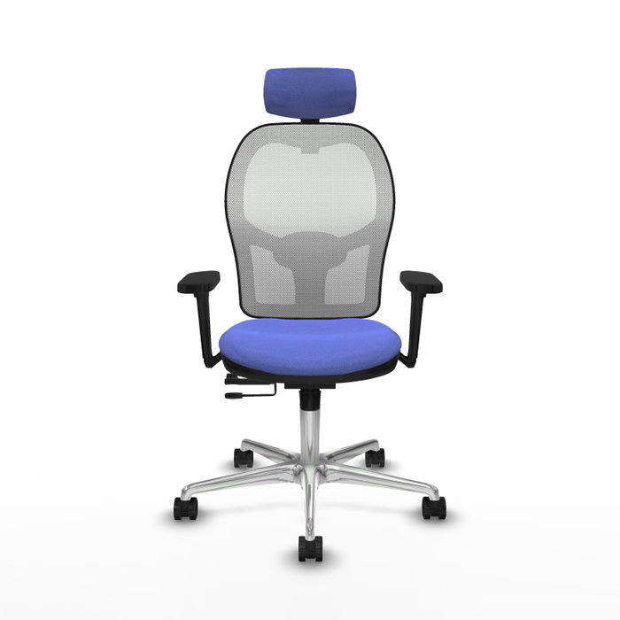 PIQUERAS Y CRESPO Silla de oficina Jorquera con mecanismo Sincro/Traslack Azul claro y Blanco PIQUERAS Y CRESPO Silla de oficina Jorquera con mecanismo Sincro/Traslack Azul claro y Blanco
