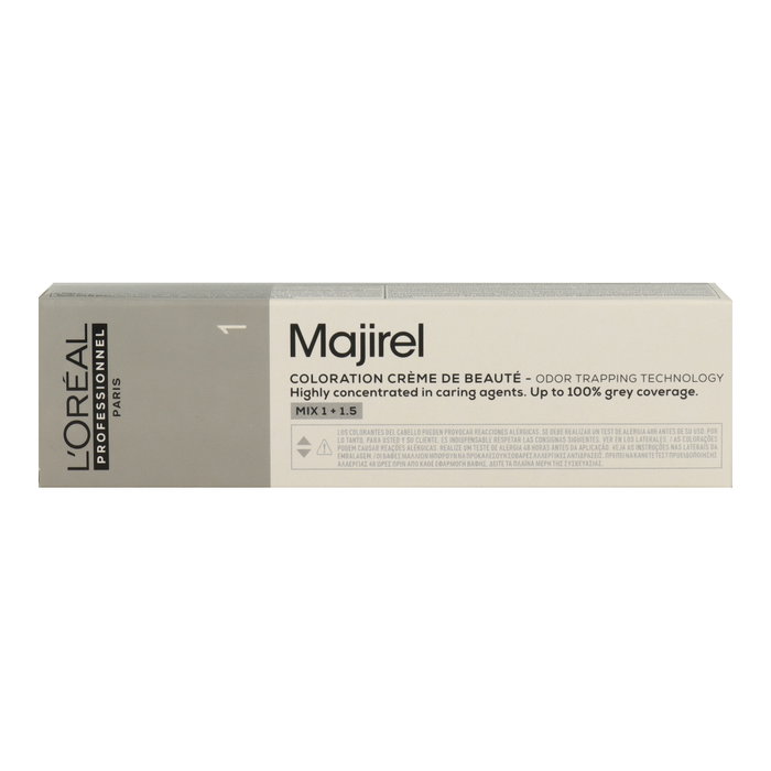 L'Oréal Majirel Fundamental 1 - Negro 60 ml, Coloración Permanente Profesional con Cobertura Total de Canas L'Oréal Majirel Fundamental 1 - Negro 60 ml, Coloración Permanente Profesional con Cobertura Total de Canas