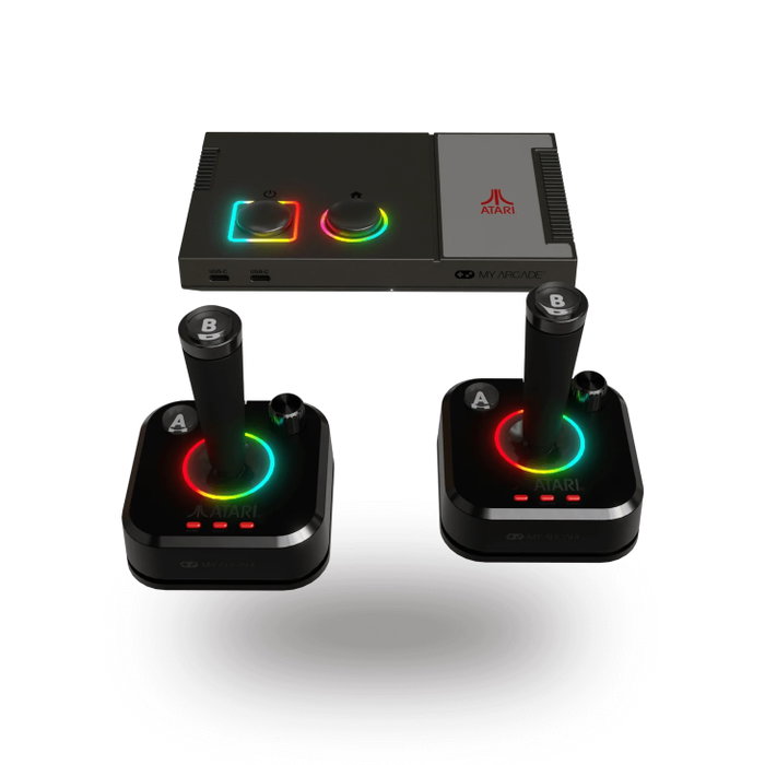 dreamGear My Arcade ATARI Gamestation Pro con 2 Joysticks Inalámbricos