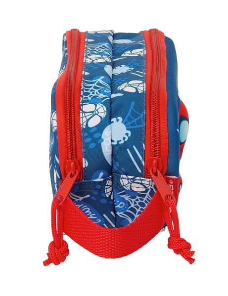 Safta Portatodo Doble 3D Spidey Oficial Estuche Escolar Infantil para Material de Papelería Niños +3 Años 21x8x6 cm