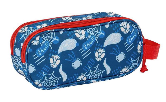 Safta Portatodo Doble 3D Spidey Oficial Estuche Escolar Infantil para Material de Papelería Niños +3 Años 21x8x6 cm