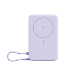 XIAOMI BHR08PAGL Magnetic Power Bank 10000 mAh con soporte integrado, carga inalámbrica y cable USB-C integrado - Púrpura