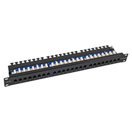 EFB Elektronik Patchpanel ECOLAN UTP 24xRJ45 Cat.5e, 19 1HE, Negro RAL9005