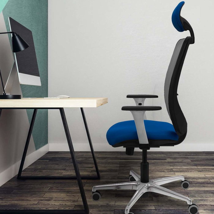 PIQUERAS Y CRESPO Silla de oficina Zulema con Mecanismo Sincro, Naranja y Gris