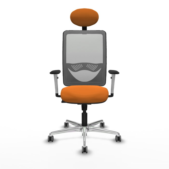 PIQUERAS Y CRESPO Silla de oficina Zulema con Mecanismo Sincro, Naranja y Gris
