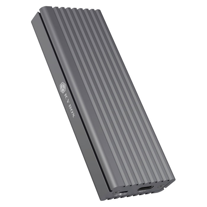 ICY BOX IB-1817M-C31 Caja Externa USB-C 3.1 Gen 2 para SSD M.2 NVMe PCIe 3.0 Aluminio Gris 10 Gbit/s Plug and Play Mac Windows