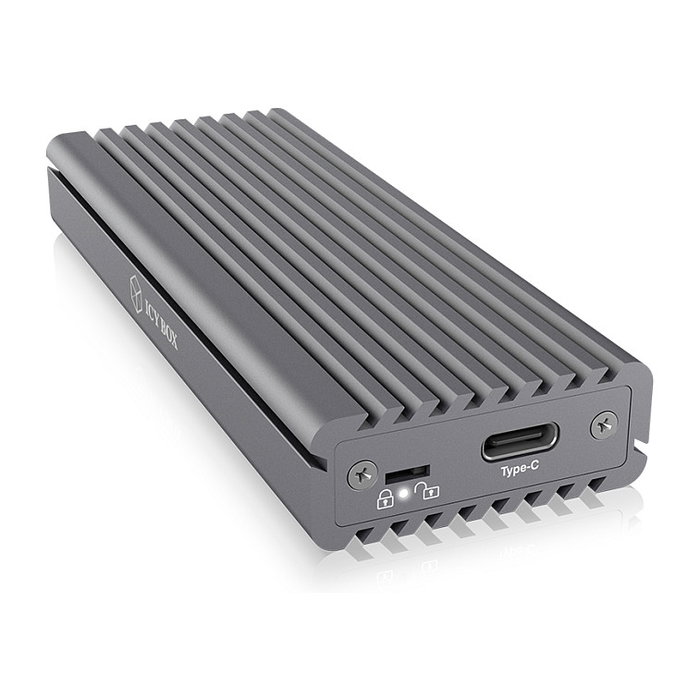 ICY BOX IB-1817M-C31 Caja Externa USB-C 3.1 Gen 2 para SSD M.2 NVMe PCIe 3.0 Aluminio Gris 10 Gbit/s Plug and Play Mac Windows