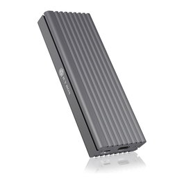 ICY BOX IB-1817M-C31 Caja Externa USB-C 3.1 Gen 2 para SSD M.2 NVMe PCIe 3.0 Aluminio Gris 10 Gbit/s Plug and Play Mac Windows