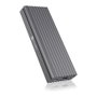 ICY BOX IB-1817M-C31 Caja Externa USB-C 3.1 Gen 2 para SSD M.2 NVMe PCIe 3.0 Aluminio Gris 10 Gbit/s Plug and Play Mac Windows