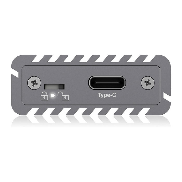 ICY BOX IB-1817M-C31 Caja Externa USB-C 3.1 Gen 2 para SSD M.2 NVMe PCIe 3.0 Aluminio Gris 10 Gbit/s Plug and Play Mac Windows