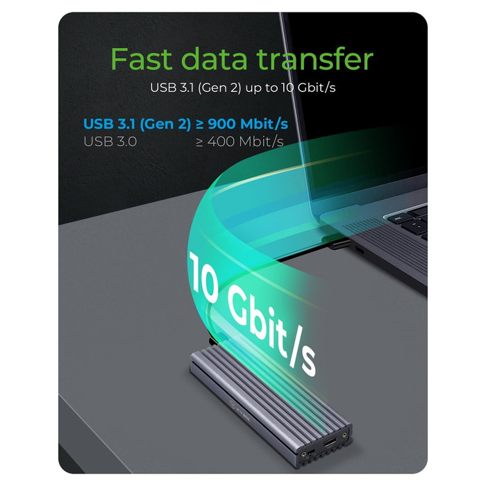 ICY BOX IB-1817M-C31 Caja Externa USB-C 3.1 Gen 2 para SSD M.2 NVMe PCIe 3.0 Aluminio Gris 10 Gbit/s Plug and Play Mac Windows
