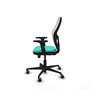 PIQUERAS Y CRESPO Silla de oficina Jorquera con mecanismo Sincro/Traslack Turquesa y Blanco