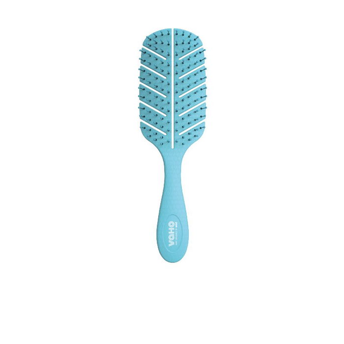 Wad Professional Beauty Cepillo Leaf Blue Desenredante Biodegradable Celeste para Cabello con Nudos sin Daño Wad Professional Beauty Cepillo Leaf Blue Desenredante Biodegradable Celeste para Cabello con Nudos sin Daño