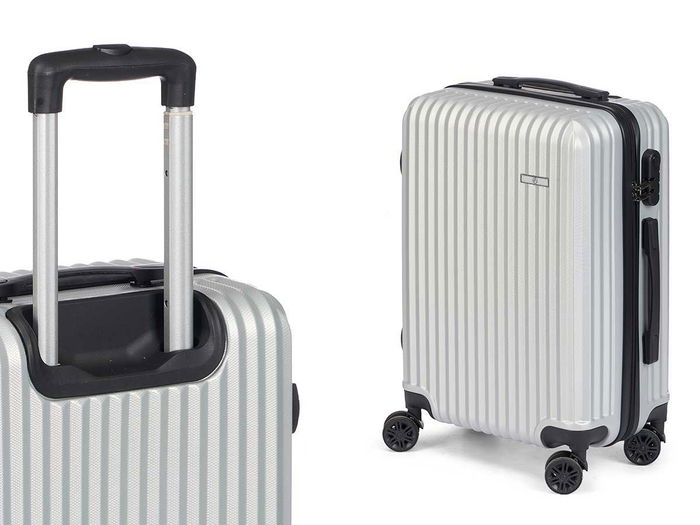 Arte Regal Set 3 Maletas Liston ABS Gris Claro 49x76x30 cm