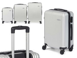 Arte Regal Set 3 Maletas Liston ABS Gris Claro 49x76x30 cm