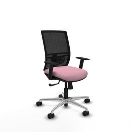 PIQUERAS Y CRESPO Silla de oficina Yunquera Rosa con mecanismo Sincro