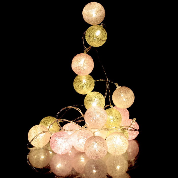 Home Deco Light Guirnalda de Luz 20 LED Rosa/Oro para Decoración de Hogar