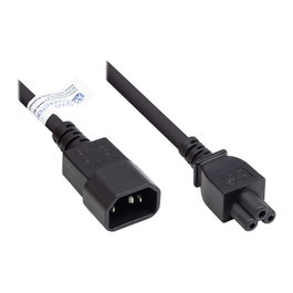 GoodConnections Extensión de cable de alimentación C14 a C5, 2 m, Negro