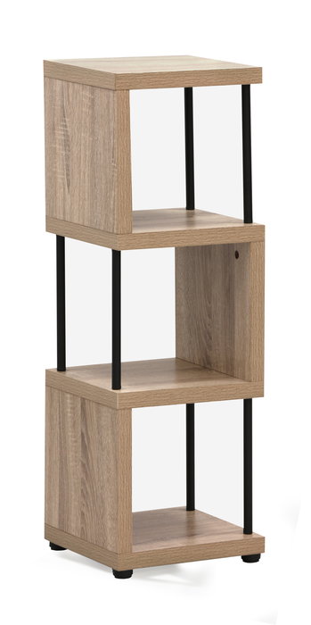 Inde Estantería 3 Cubos de Madera y Metal - Mueble Modular con Estructura 90 x 30 x 30 cm (2 Unidades)