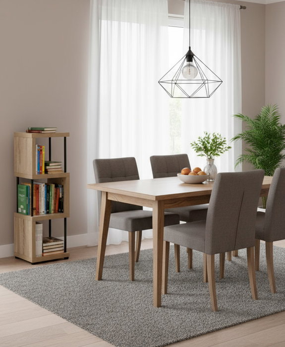 Inde Estantería 3 Cubos de Madera y Metal - Mueble Modular con Estructura 90 x 30 x 30 cm (2 Unidades)
