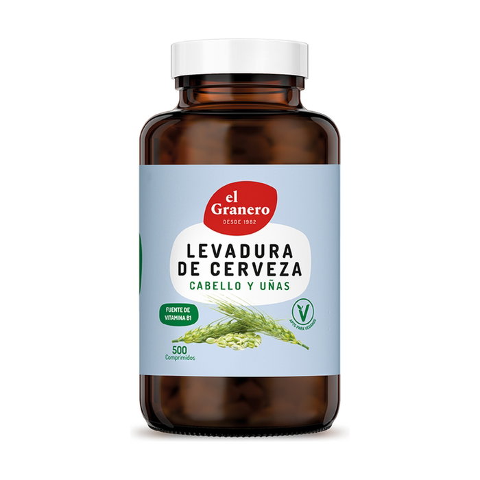 El Granero Integral Levadura de Cerveza 500 comprimidos, 400 mg, pack de 6 unidades El Granero Integral Levadura de Cerveza 500 comprimidos, 400 mg, pack de 6 unidades