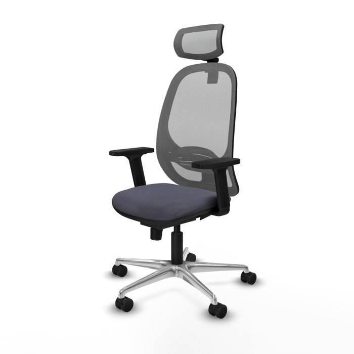 PIQUERAS Y CRESPO Silla de oficina Cilanco con mecanismo Sincro, Gris