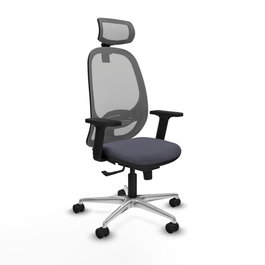 PIQUERAS Y CRESPO Silla de oficina Cilanco con mecanismo Sincro, Gris