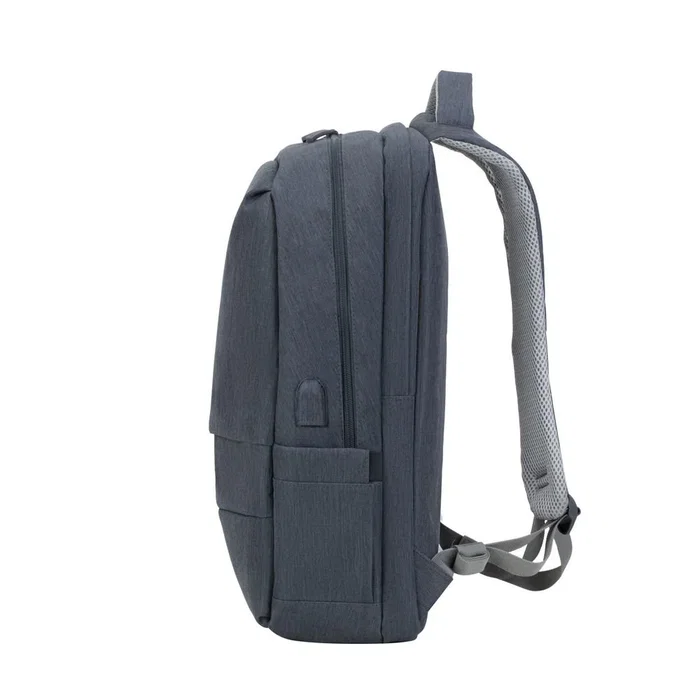Rivacase 7567 Mochila para Portátil 17.3" (43.9 cm) Azul - Poliéster Resistente al Agua con Puerto USB, Tirantes para Hombro y Múltiples Bolsillos - 780 g