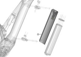 Haibike Tapa de batería ensamblada con deslizador, resortes de cierre y tornillos lenticular x3 - 2025