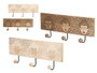 Giftdecor Percha Triple Bolas Budda Surtidos Colores 38 x 16 x 5 cm (Set de 6)