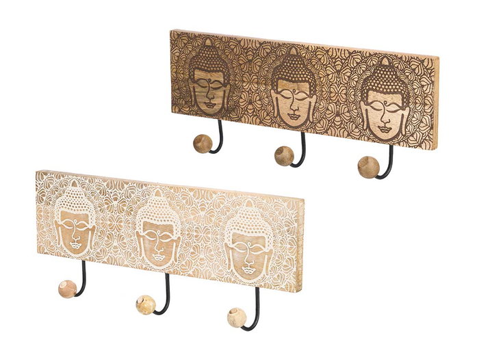 Giftdecor Percha Triple Bolas Budda Surtidos Colores 38 x 16 x 5 cm (Set de 6) Giftdecor Percha Triple Bolas Budda Surtidos Colores 38 x 16 x 5 cm (Set de 6)
