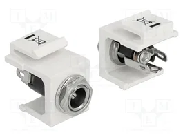 DeLOCK 86373 Módulo Keystone DC 5,5 x 2,5 mm Blanco